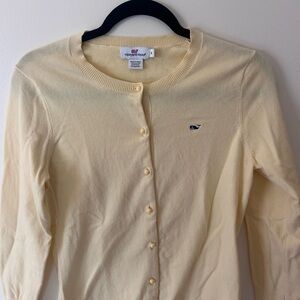 Vineyard Vines Yellow Button Down Cardigab